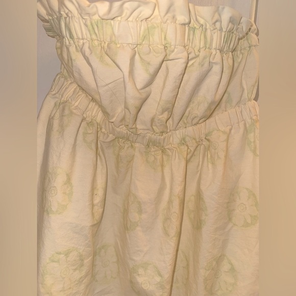 FREE PEOPLE Leanna Tube Dress ruffled maxi Dress Size X Small Ivory combo - Picture 6 of 14